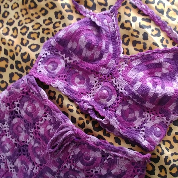 Soho Apparel Dresses & Skirts - 2 Pc Purple Knit Skirt and Halter